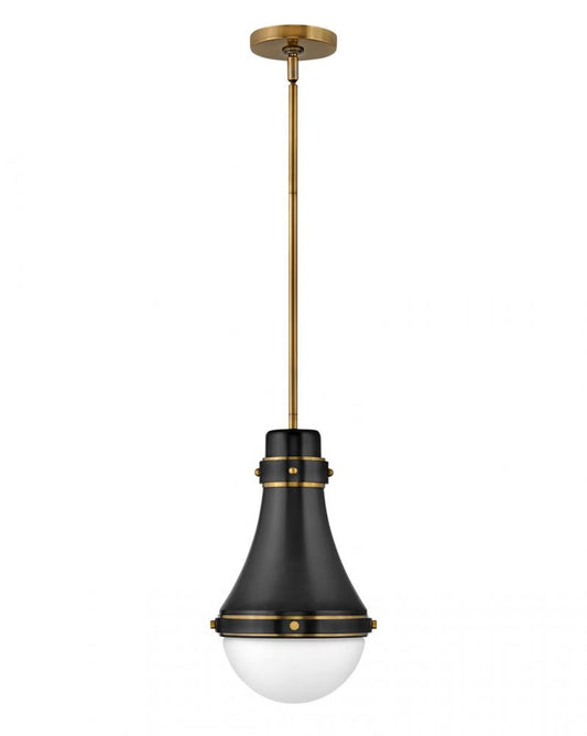 Hinkley Oliver Down Mini Pendant Black, Steel