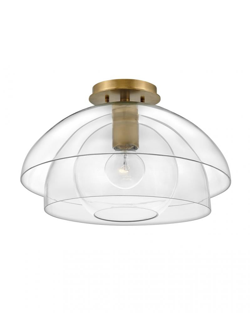 Hinkley Lotus Medium Convertible Semi-Flush Mount Brass, Steel, Heritage Brass