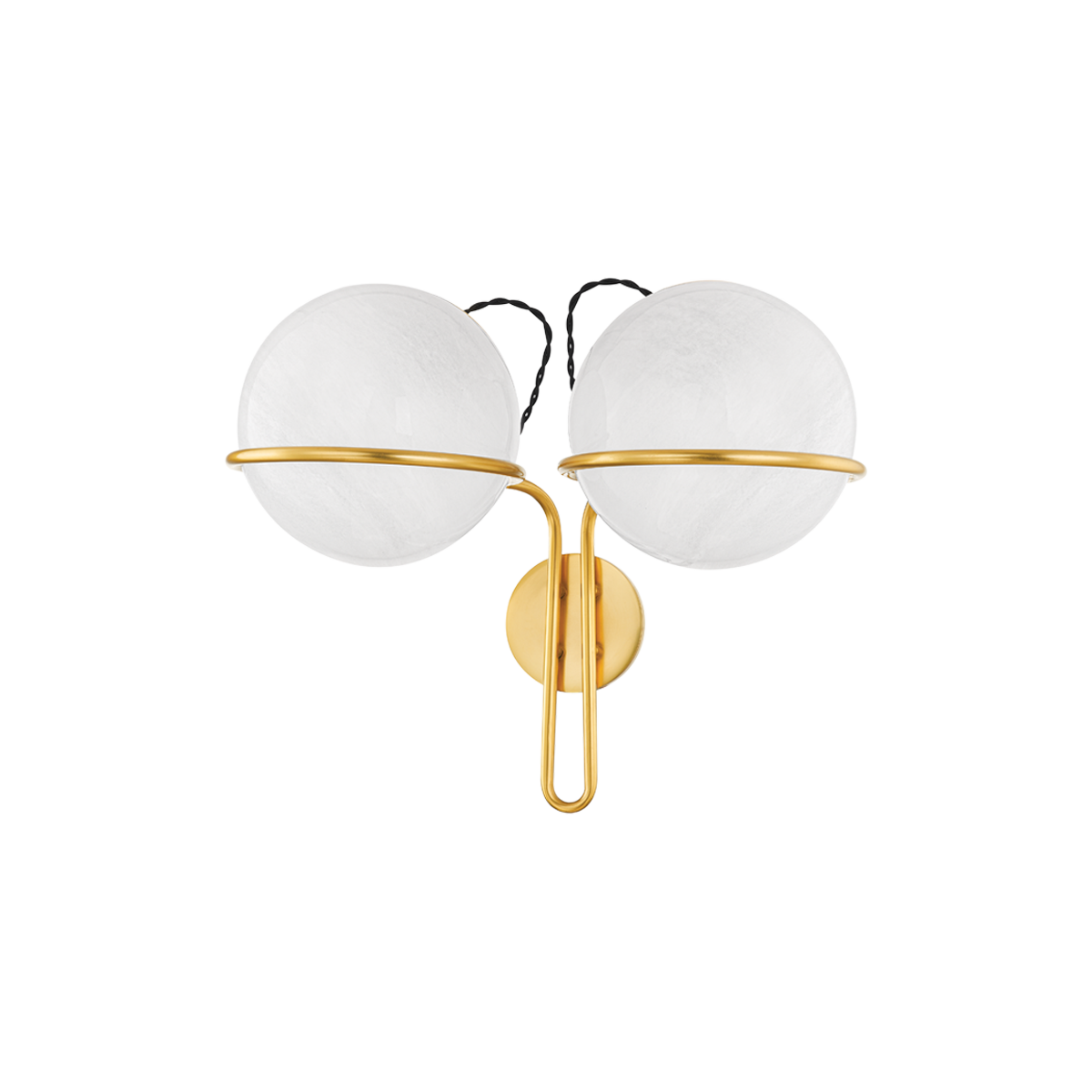 Hudson Valley Hingham 2-Light Wall Sconce in Aged Brass