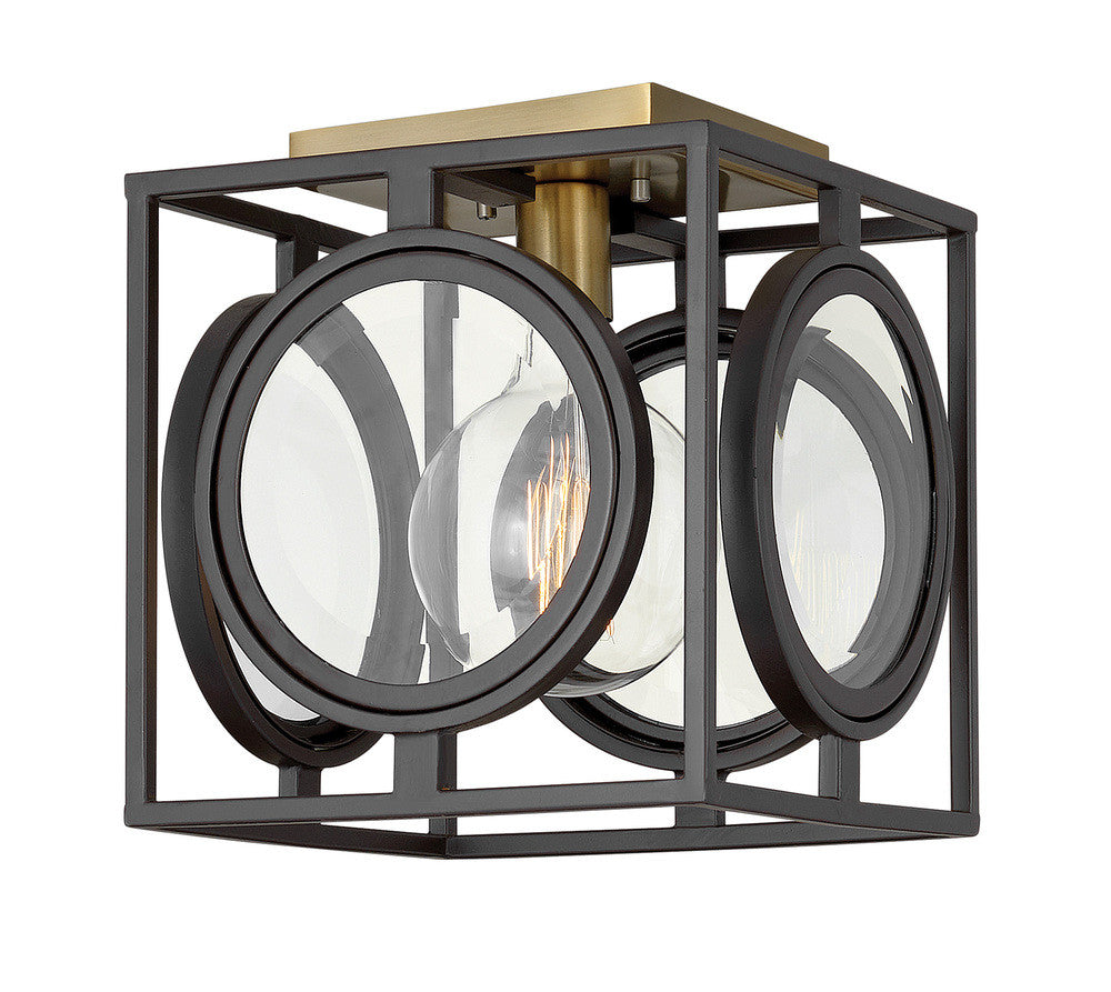 Hinkley Fulham Flush Mount Buckeye Bronze, Heritage Brass