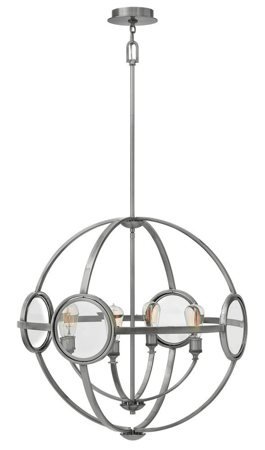 Hinkley Fulham Chandelier Polished Antique Nickel