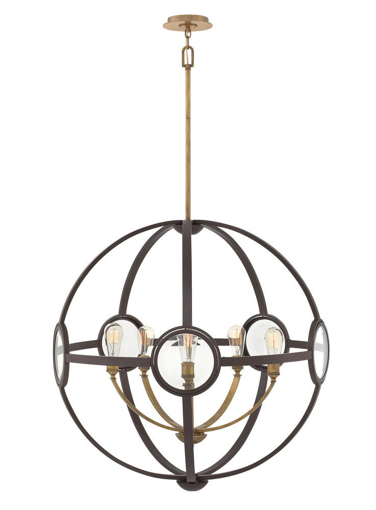 Hinkley Fulham Chandelier Buckeye Bronze, Heritage Brass