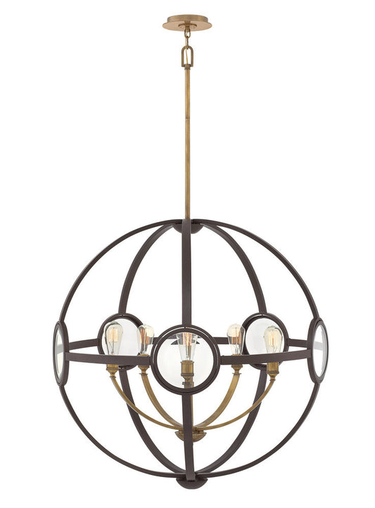 Hinkley Fulham Chandelier Buckeye Bronze, Heritage Brass