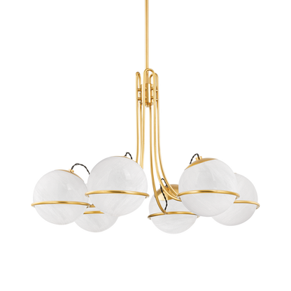Hudson Valley Hingham 6-Light Chandelier Aged Brass