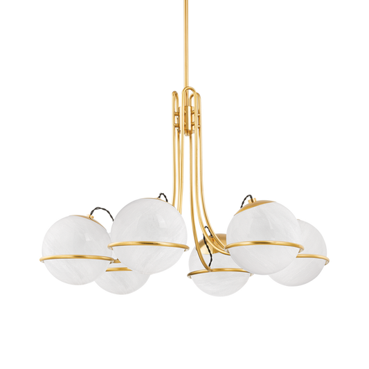 Hudson Valley Hingham 6-Light Chandelier Aged Brass