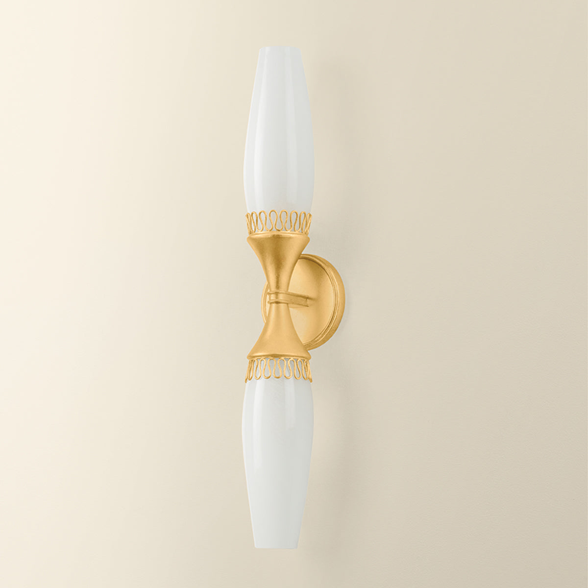 Hudson Valley Pennebrook 2-Light Wall Sconce Vintage Gold Leaf detail view 1