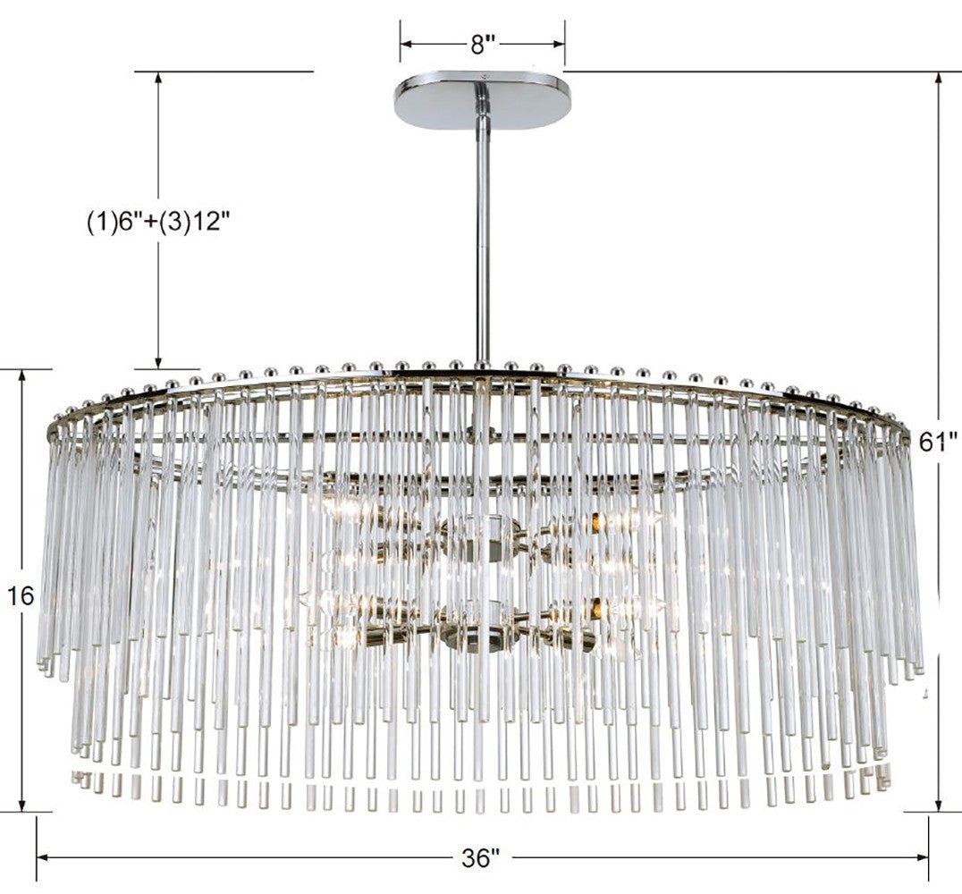 Crystorama Bleecker Chandelier Antique Gold