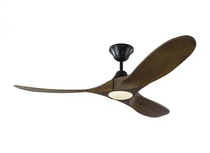 Maverick 52 LED Matte Black Dark Walnut