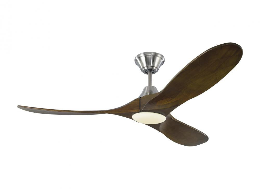 Maverick 52 LED Brushed Steel Dark Walnut