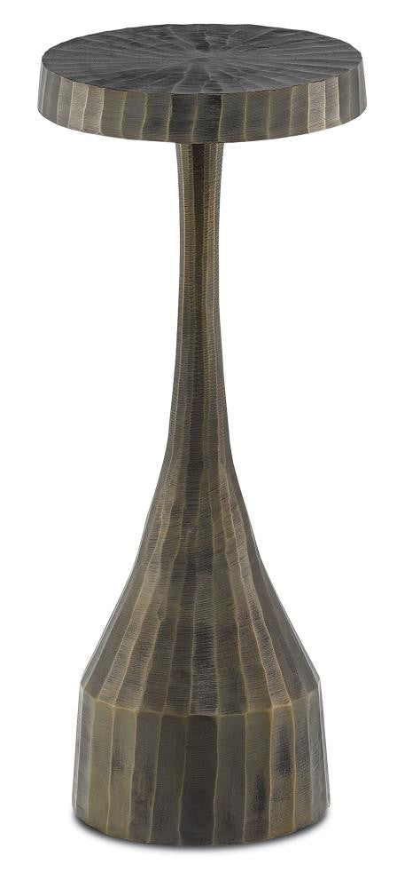 Currey and Company Luca Brass Drinks Table Vintage Brass