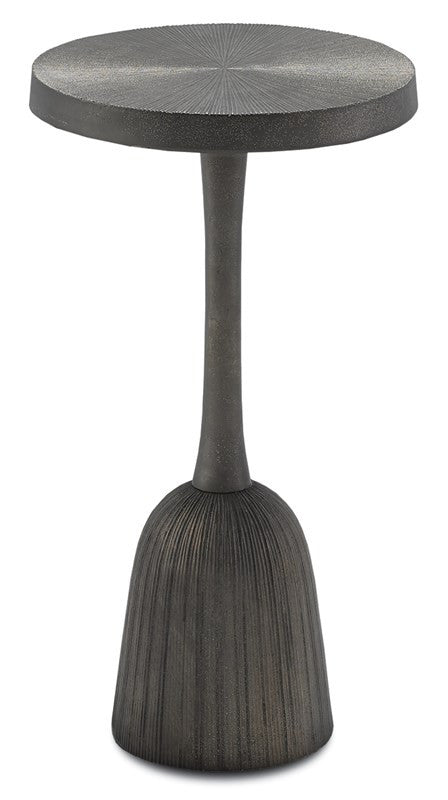 Currey and Company Tulee Black Accent Table Antique Black
