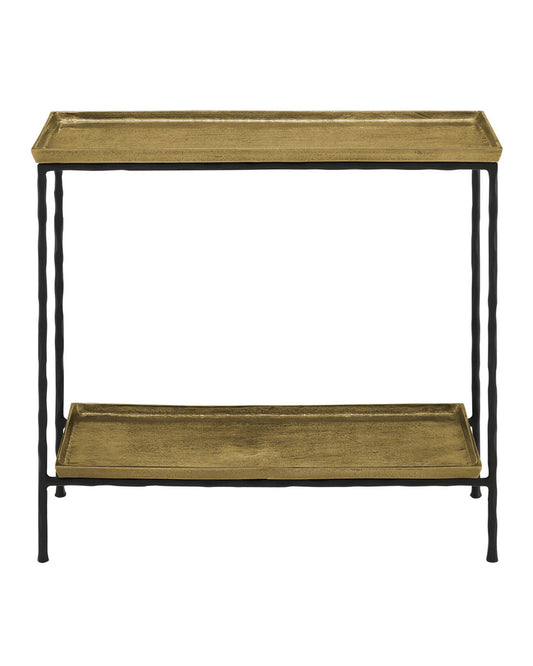 Boyles Brass Side Table, Currey and Company 4000-0060