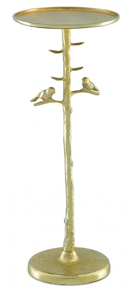 Currey and Company Piaf Gold Drinks Table Gold