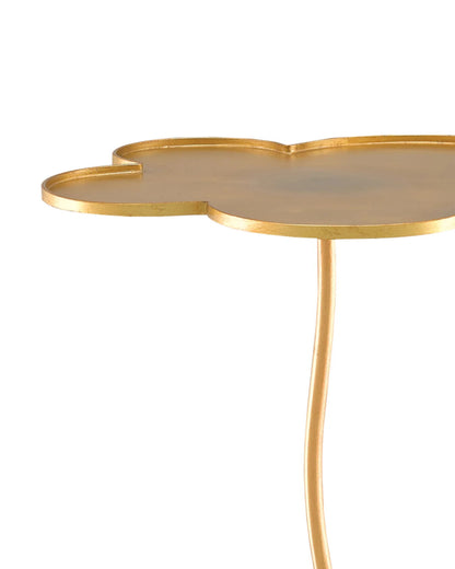 Fleur Large Gold Accent Table, Currey and Company 4000-0068