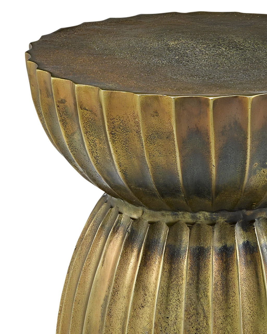 Rasi Antique Brass Accent Table, Currey and Company 4000-0075