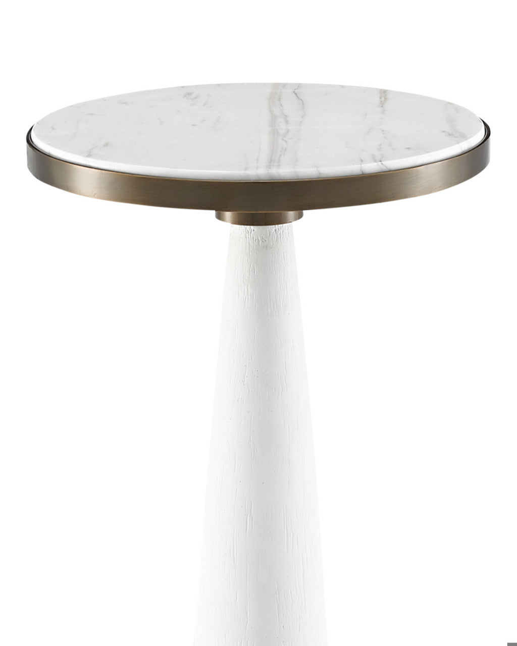 Greta White Drinks Table Currey and Company 4000-0079