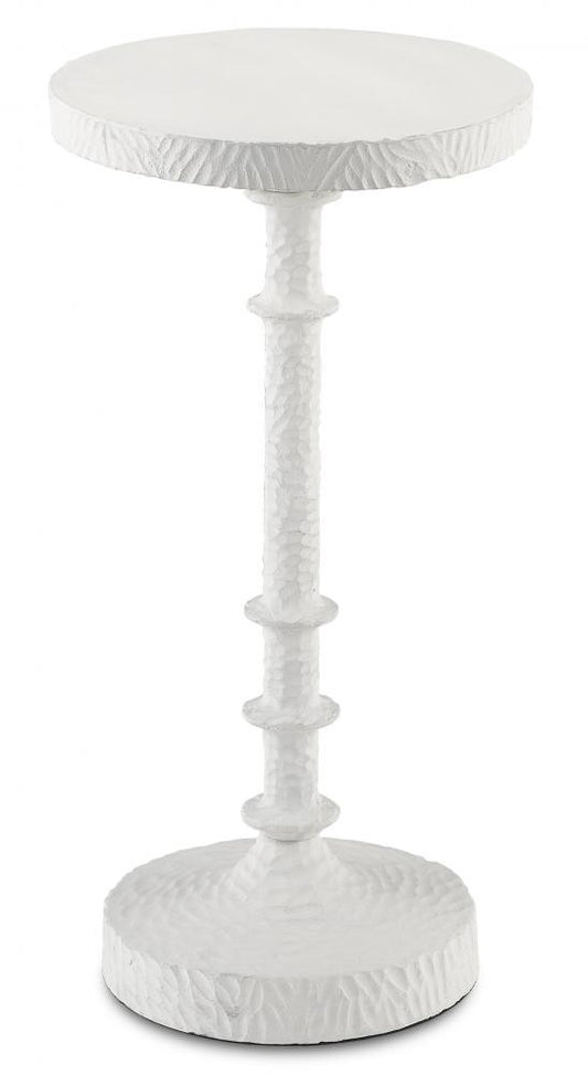 Currey and Company Gallo White Drinks Table Gesso