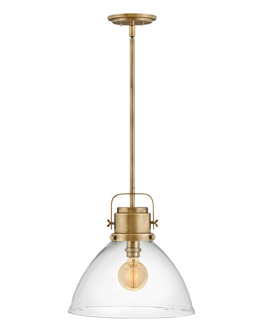 Hinkley Malone Down Pendant Brass, Steel, Heritage Brass