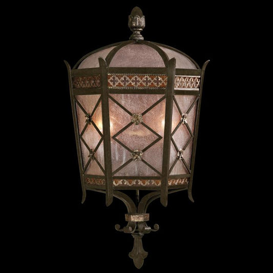 Fine Art Handcrafted Lighting Chateau Outdoor Wall Sconce Bronze, Umber Patina, Gold