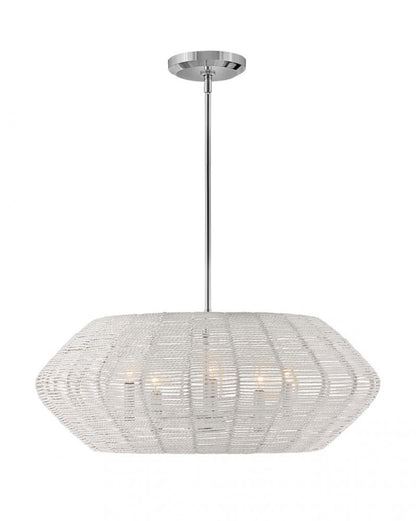 Hinkley Luca Drum Shade Chandelier Chrome, Steel, Polished Chrome