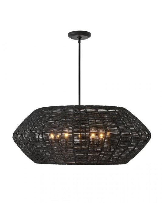 Hinkley Luca Drum Shade Chandelier Black, Steel