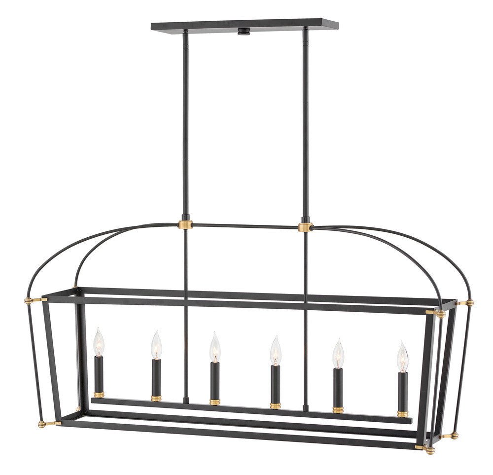 Hinkley Selby Up Chandelier Black, Steel