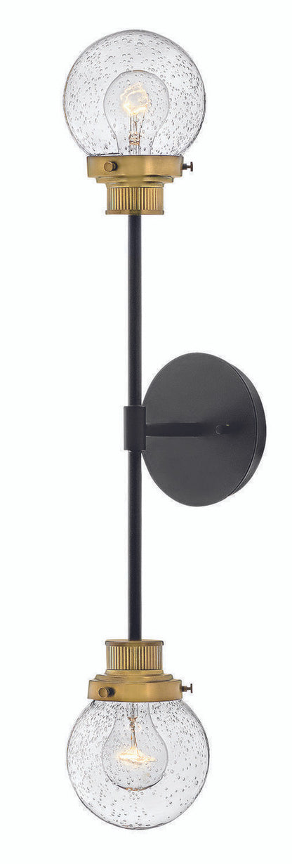 Hinkley Poppy Bathroom Wall Sconce Black, Steel