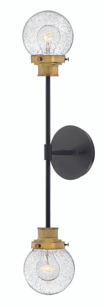 Hinkley Poppy Bathroom Wall Sconce Black, Steel