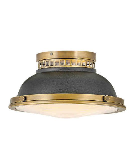 Hinkley Emery Bowl Flush Mount Brass, Steel, Heritage Brass, Aged Zinc