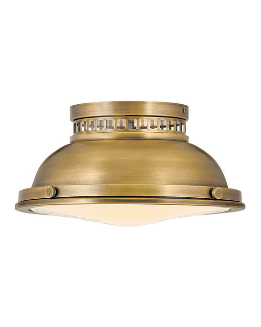 Hinkley Emery Medium Flush Mount Brass, Steel, Heritage Brass