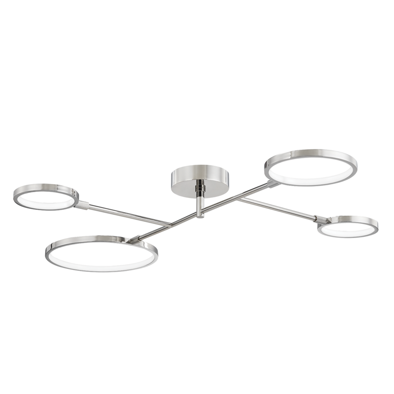 Hudson Valley Saturn Flush Mount Polished Nickel