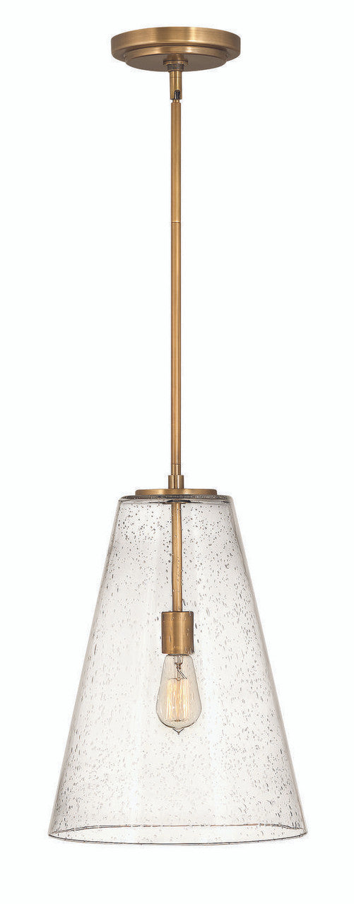 Hinkley Vance Down Pendant Brass, Steel, Heritage Brass