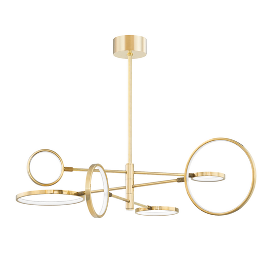 Hudson Valley Saturn Chandelier Aged Brass