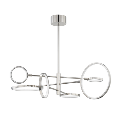 Hudson Valley Saturn Chandelier Polished Nickel