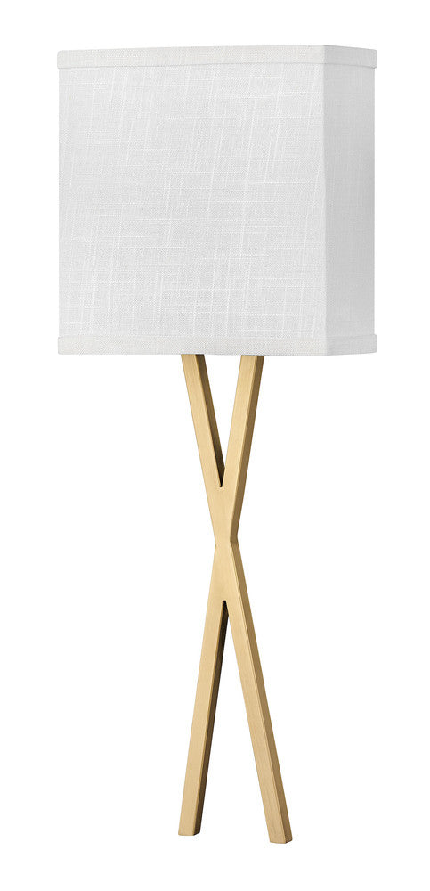 Hinkley Axis Bathroom Wall Sconce Brass, Steel, Heritage Brass