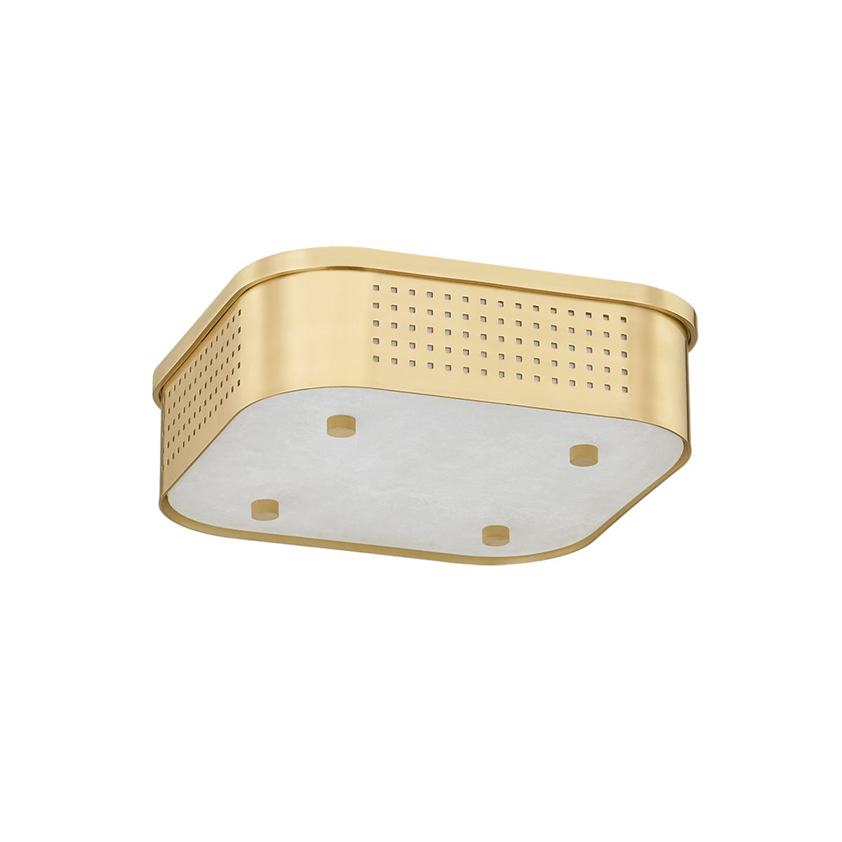 Hudson Valley Madison Square Flush Mount Aged Brass