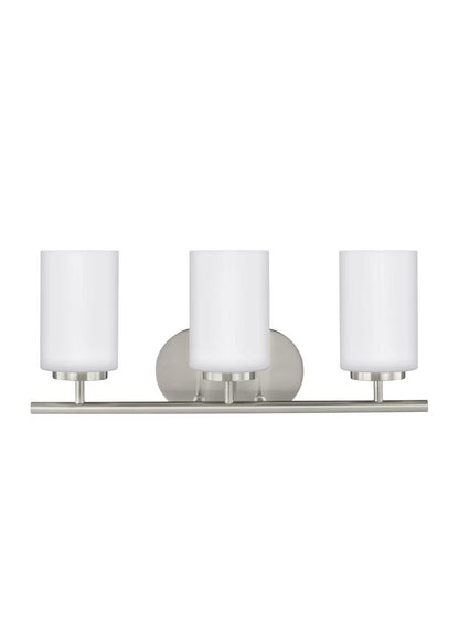 Generation Lighting Oslo Three Light Wall / Bath Brushed Nickel