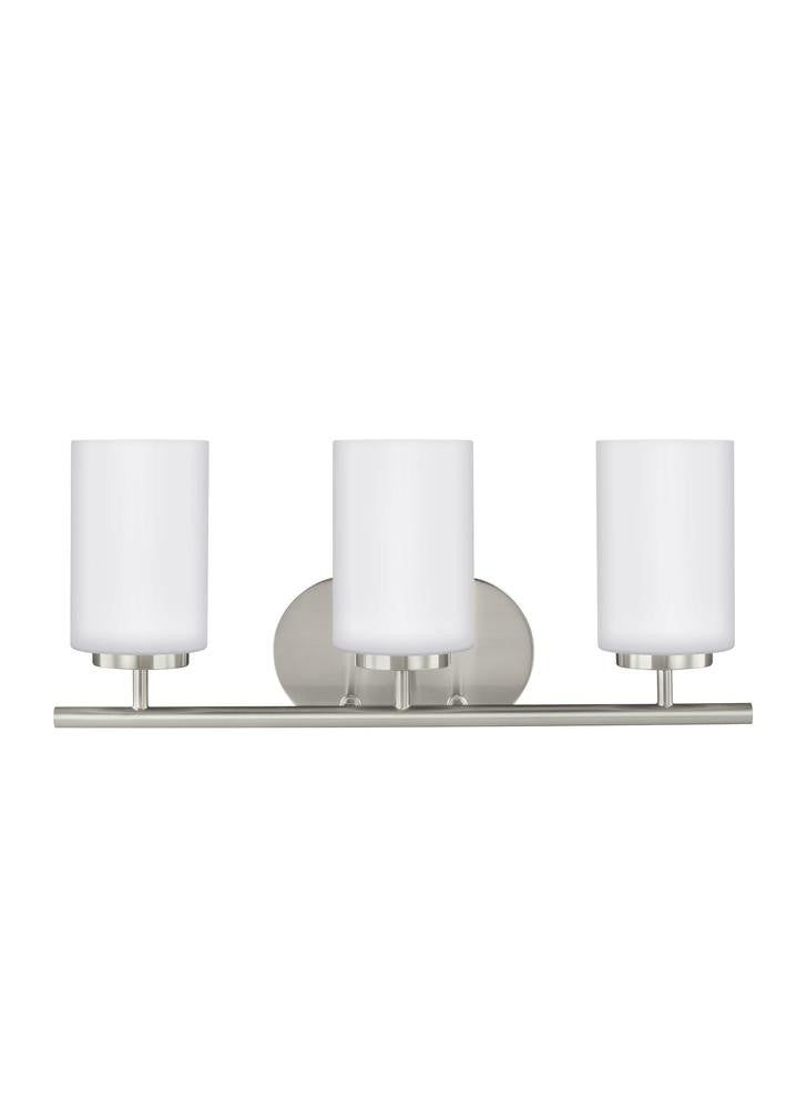 Generation Lighting Oslo Three Light Wall / Bath Brushed Nickel