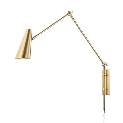 Hudson Valley Lorne Wall Sconce With Plug Antique Brass