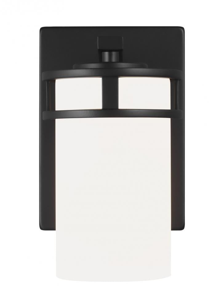 Generation Lighting Robie One Light Wall / Bath Sconce Midnight Black