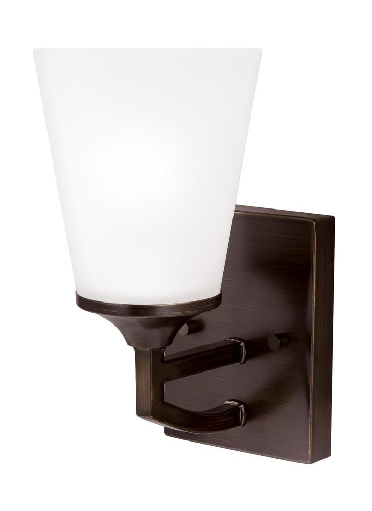 Generation Lighting Hanford One Light Wall / Bath Sconce Bronze