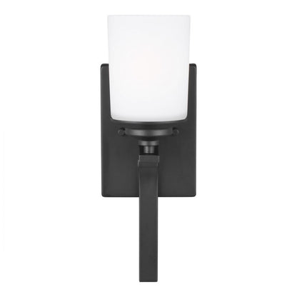 Generation Lighting Kemal One Light Wall / Bath Sconce Midnight Black