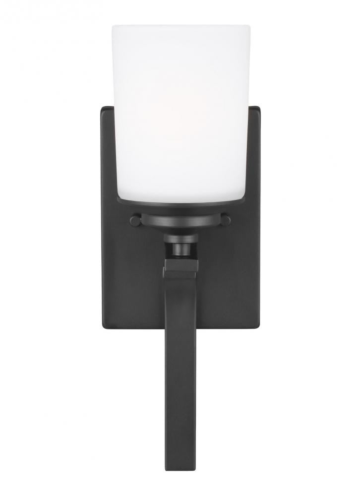 Generation Lighting Kemal One Light Wall / Bath Sconce Midnight Black