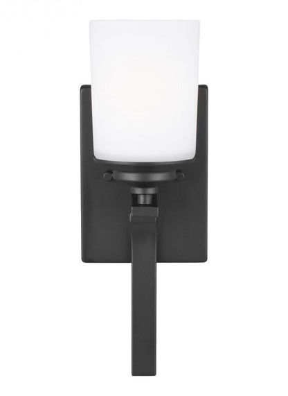 Generation Lighting Kemal One Light Wall / Bath Sconce Midnight Black