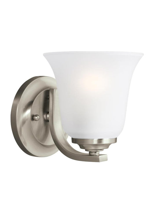 Generation Lighting Emmons One Light Wall / Bath Sconce Brushed Nickel