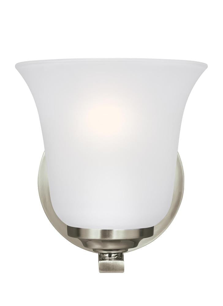 Generation Lighting Emmons One Light Wall / Bath Sconce Brushed Nickel