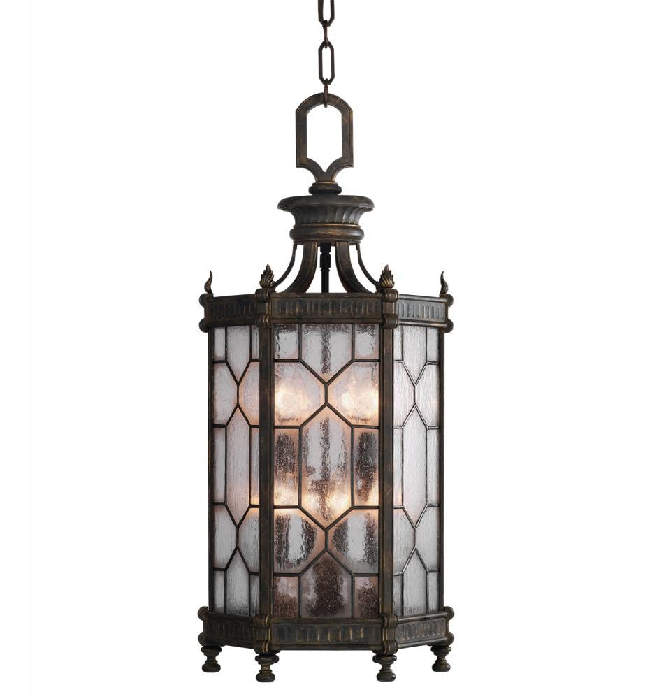 Fine Art Handcrafted Lighting Devonshire Outdoor Lantern Antique Bronze, Gold