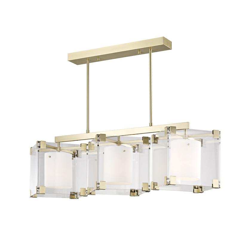 Hudson Valley Achilles Linear Chandelier Antique Brass