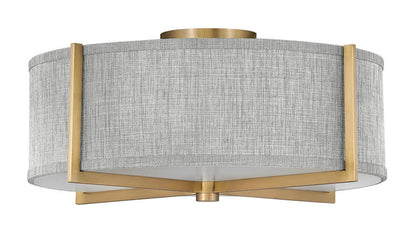 Hinkley Axis Medium Semi-Flush Mount Brass, Steel, Heritage Brass