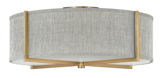 Hinkley Axis Foyer Hall Semi-Flush Mount Brass, Steel, Heritage Brass